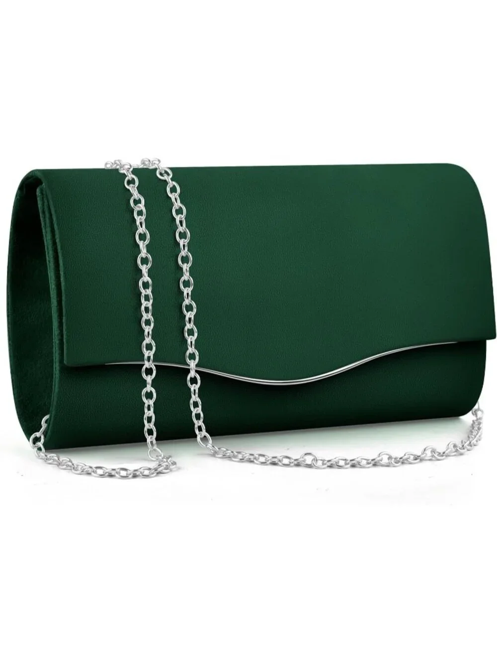 👜 Women's Green Suede Evening Shoulder Bags Envelope Party Cocktail Prom Clutch